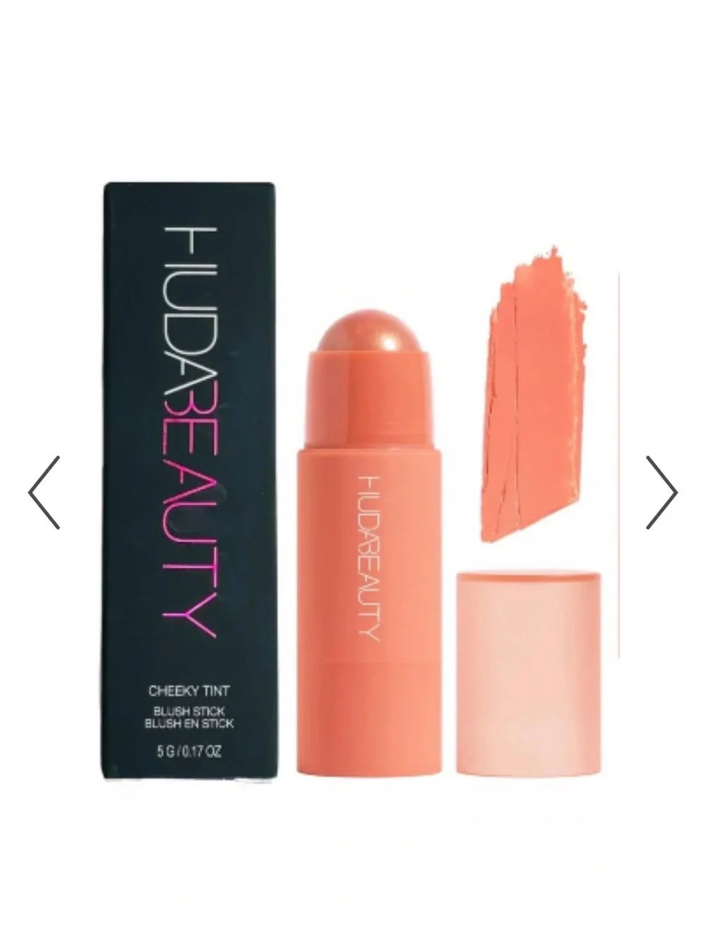 HUDA BEAUTY Cream Blush Stick — Perky Peach.
